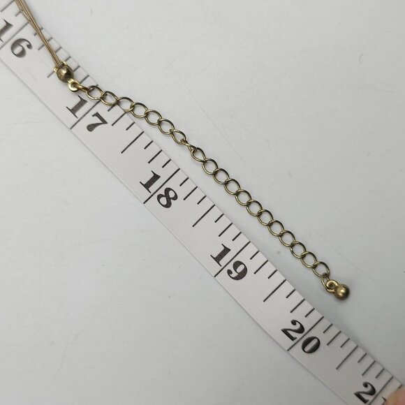 Gold Bronze Multi Strand Bead Necklace Matching Earrings Stretch Bracelet - Picture 8 of 8